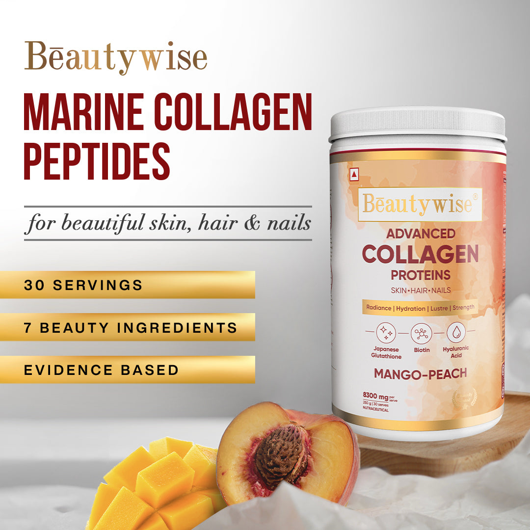 Mango-Peach Advanced Marine Collagen and Hair Rescue Keratin & Biotin in Avocado Oil Combo