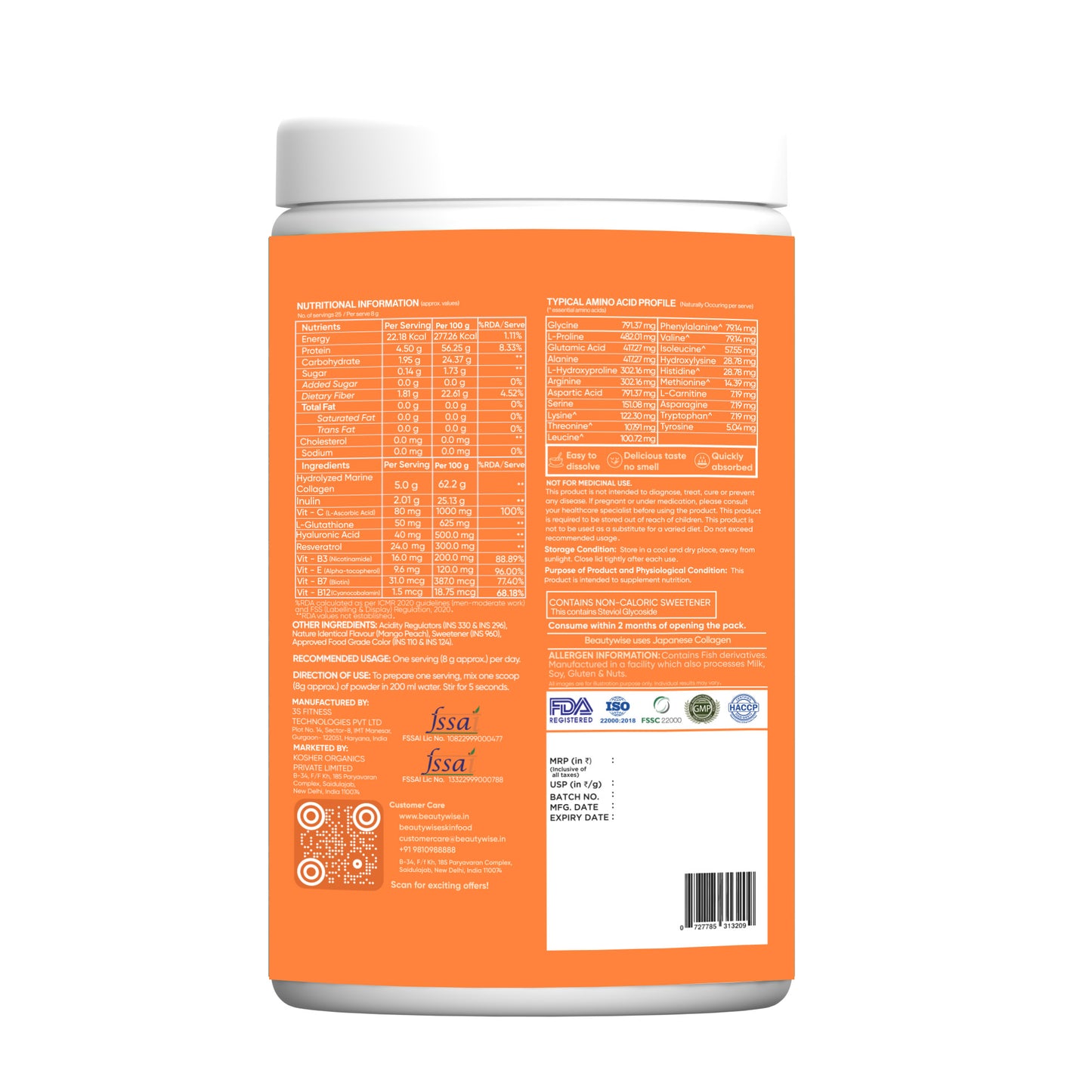 Mango Peach Advanced Collagen Peptides