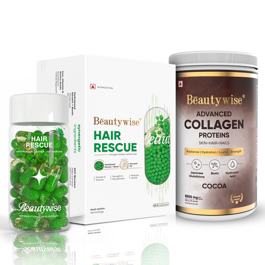 Cocoa Advanced Marine Collagen and Hair Rescue Keratin & Biotin in Avocado Oil Combo