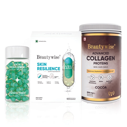 Cocoa Advanced Marine Collagen and Skin Resilience Ceramides & HA in Omega-3 Combo