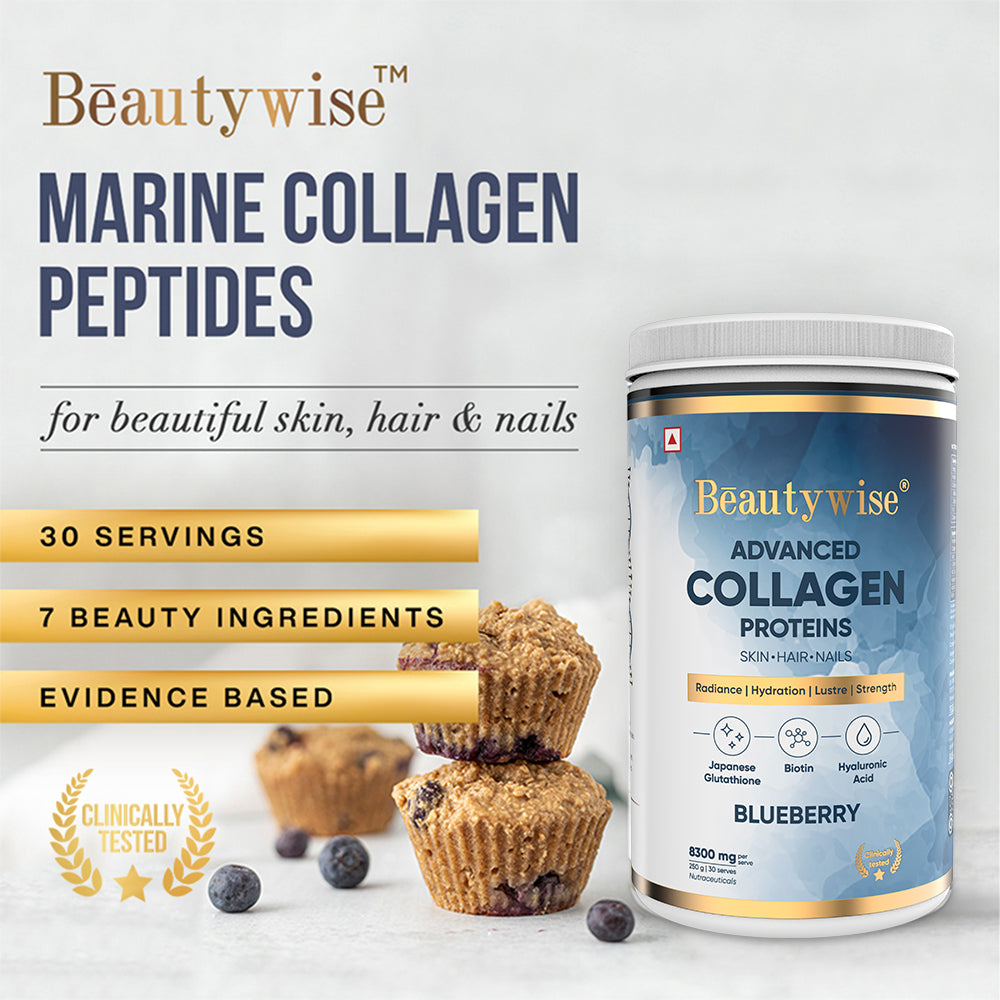 Blueberry Advanced Marine Collagen and Hair Rescue Keratin & Biotin in Avocado Oil Combo