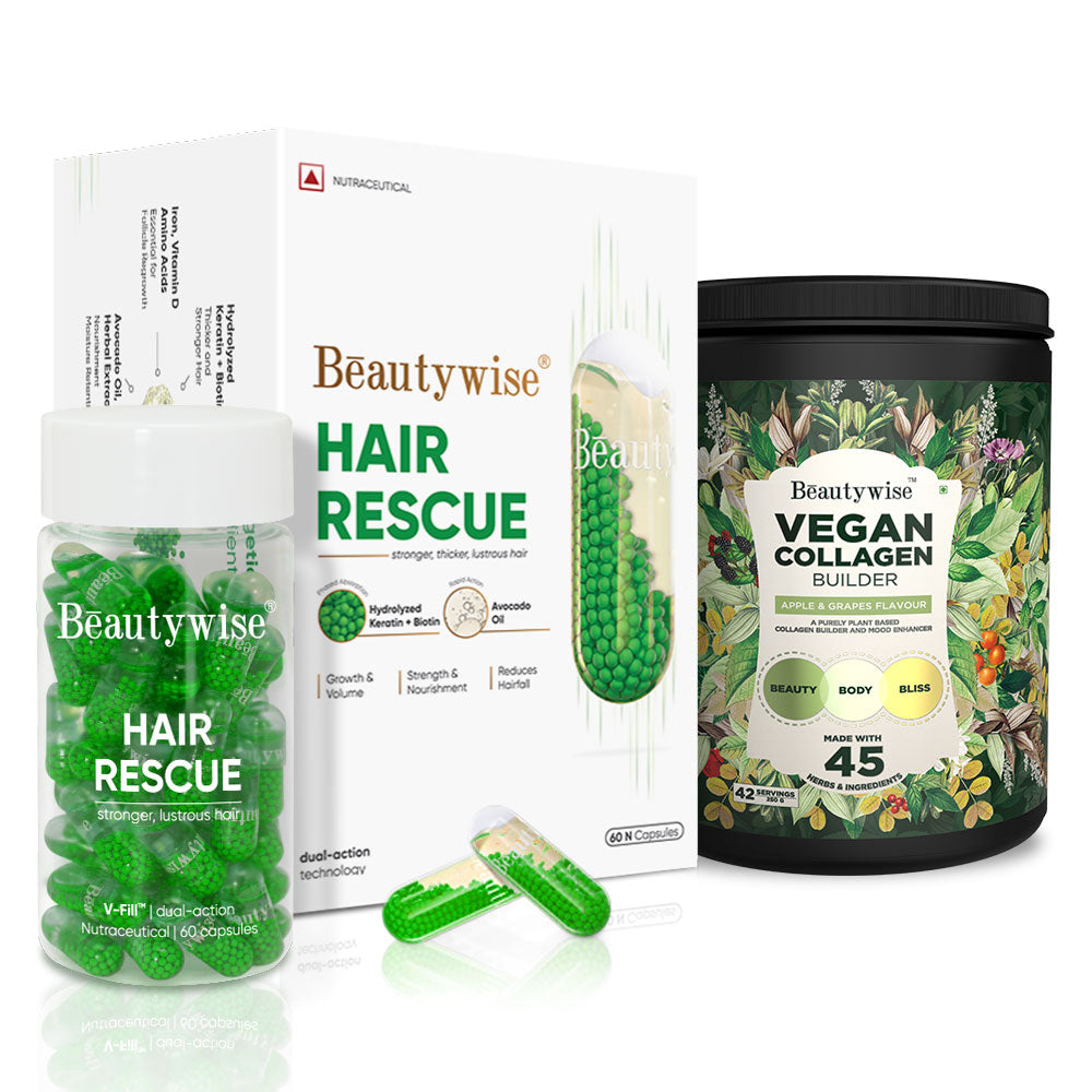 Hair Rescue Keratin & Biotin in Avocado Oil and Vegan Collagen Builder Combo