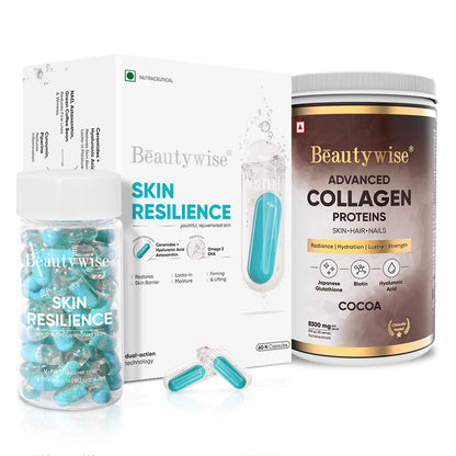 Cocoa Advanced Marine Collagen and Skin Resilience Ceramides & HA in Omega-3 Combo