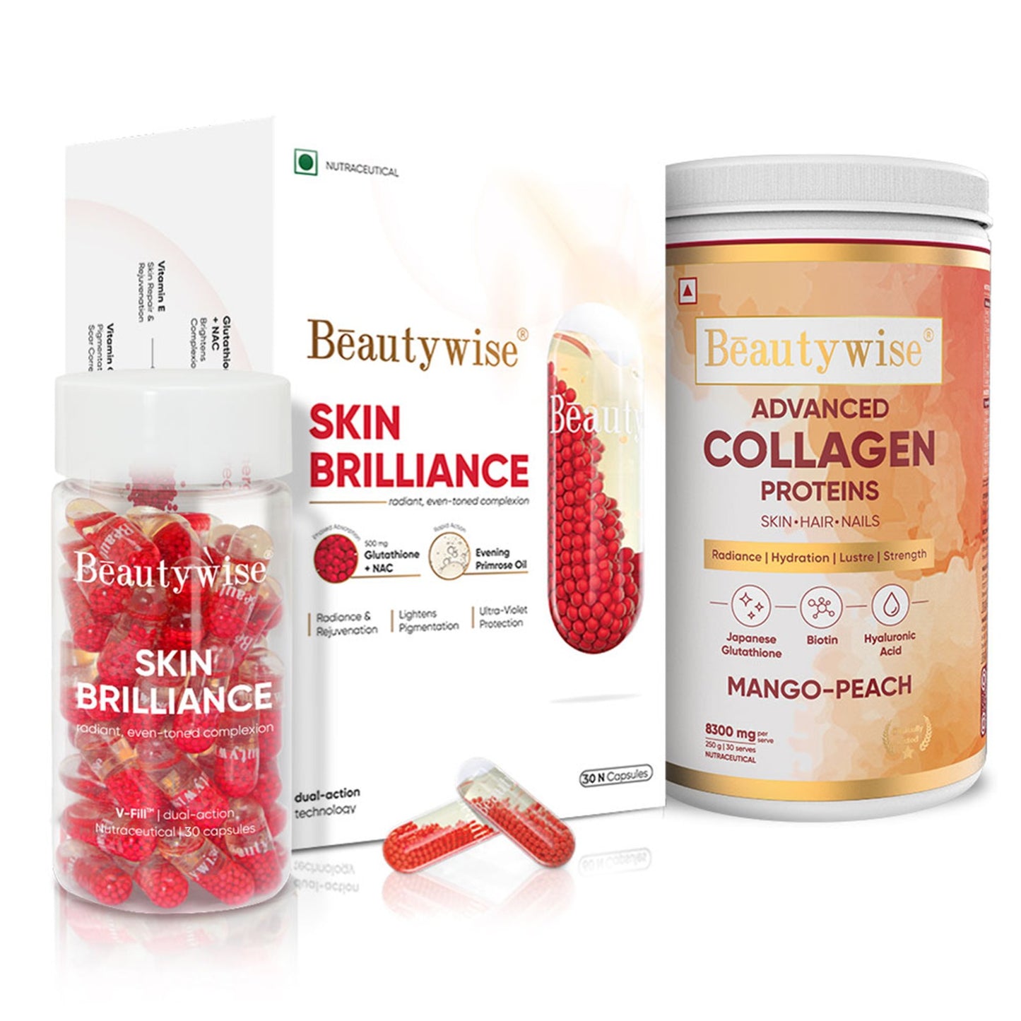 Mango Peach Advanced Marine Collagen & Skin Brilliance Maintenance (Pack of 30 pills)