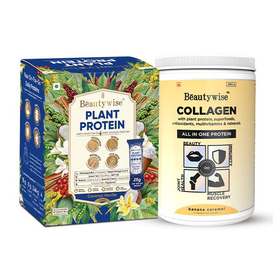 Coconut Vanilla Plant Protein &  Banana All-in-one Collagen Proteins