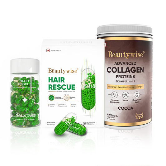 Cocoa Advanced Marine Collagen and Hair Rescue Keratin & Biotin in Avocado Oil Combo